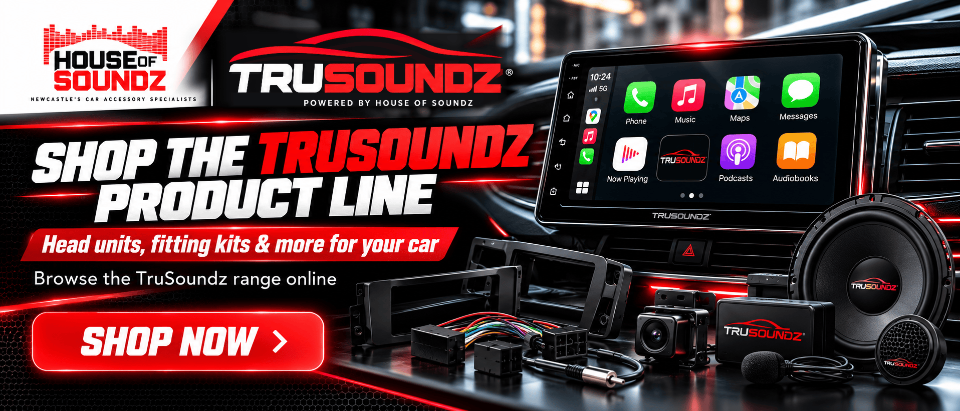 Shop the TruSoundz product line - head units, fitting kits and more for your car